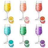 Glitzerpulver für Getränke 6 Farben, Jelife Essbares Glitzer set geschmacklos, Trinkbares Glitzerpuder für Likör, Cocktails, Sekt, Wein, Champagner, Osterkuchen (4g)