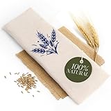 Dreamzie – Körnerkissen Mikrowelle mit 100 % natürlichen Weizenkörnern – Wärmekissen 20x53 cm – Alternative zum Kirschkernkissen