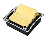 Post-it Pop-Up-Notizspender, 7,6 x 7,6 cm, schwarze Unterseite, transparente Oberseite (DS330-BK)