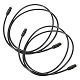 Hoement 2 Stück Optisches Audiokabel PMMC Lichtleiter Vergoldete Stecker Flexibles TV Soundbar Kabel Zuverlässige Signalübertragung für Heimkino und Audioanlagen