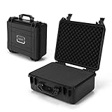 COSTWAY Hartschalen-Kamerakoffer, Unisversal anpassbar, Wasserdichter Hartschalenkoffer, Kamera-Schutzkoffer mit Schaumstoff, für Elektronik, Drohnen, Kameras und Schusswaffen (13')
