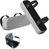 2 pcs Bürostuhl Armlehnen PolsterBequemStoffMaschinenwaschbar effektive Schmerzlinderung 25x10x5 cm Memory-Schaum,Ergonomische Armlehnenpolster für Schreibtischstuhl Gaming Stuhl Rollstuhl (grey)