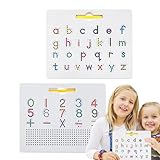 Alphabet-Suchtafel – 2-in-1 Magnetisches Schreibspielbrett, Doppelseitiges Lernspielzeug, Interaktives Buchstaben-Übungsspiel | Pädagogische Magnet-Nachzeichnungstafeln Für Kleinkinder Im Vorschulalte