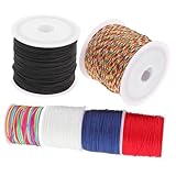 jojofuny 6 Rollen Armband Schnur Geflochtene Perlen Schnur für DIY Schmuckherstellung Vielseitige Kordel für Armbänder