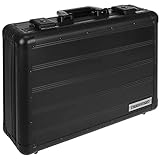anndora Aktenkoffer Aluminium Attaché Koffer TSA Zahlenschloss Schwarz abschließbar