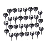 KAILIKETIY 30 Stück Teiliges Kleine Schwarze Kunststoff düngerkörbe mit Langsamer Freisetzung Langlebige Bonsai düngerboxen für Gartenpflanzen Praktische Pflanzenhilfen mit Spitzem Design