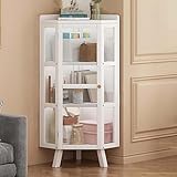 Eckvitrine für Sammlerstücke, Acryl-Türvitrine, Bodenregal für Wohnzimmer, Büro, Küche – perfekt für Heimdekoration und Nization