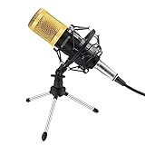 NIVOK 3 Teile/Satz Mit Stativ Metallmikrofon Kondensator Mit Ständer Karaoke Computer Für PC Laptop Live Broadcast Gesangsmikrofone