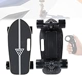 Pnpaea E-Longboard FüR Den Pendelverkehr,Komplettes Longboard-Skateboard,Mit 18% Steigungswinkel,Mit Fernbedienung,FüR StraßEn Und Pendler Black-15kmRange