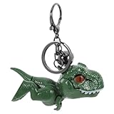 Yardwe Niedlicher Dinosaurier Schlüsselanhänger Cartoon motiv Weicher Anhänger für Auto Taschenschlüssel Damen Herren Geschenk Zubehör