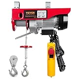 VEVOR elektrische Seilwinde 125kg bis 250kg Hubhöhe 12m Seilzug Motorwinde 510W Kupfermotor Flaschenzug 10m/min Hubgeschwindigkeit Hebezug mit kabelgebundener Fernbedienung Seilhebezug Kettenzug