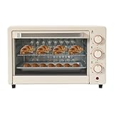 Elektrobackofen Mini Backofen 22L mit Temperaturregelung 60 Minuten Timer für Haushalt Bäckerei 42x25x37cm 1000W