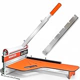 Laminierte Bodenschneidmaschine mit Ersatzklingen, Zozen 31CM Ethylen-Bodenschneidmaschine mit Rädern, Vinylplatten-Schneidmaschine - Schnitt in Winkel und Länge in nur einem Schritt, Bodenwerkzeuge.