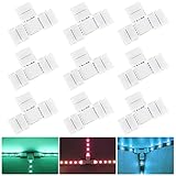 9 Stück LED Streifen Verbinder 5 Polig RGB SMD Strip Eckverbinder 12MM T-Form LED Strip Connector, LED Streifen Anschluss Schnellverbinder für 5050 RGB Lichterketten