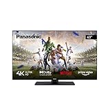 Panasonic TX-43MX600E, 43 Zoll 4K Ultra HD LED Smart , High Dynamic Range (HDR), Linux TV, Dolby Atmos & Dolby Vision, Google Assistant & Amazon Alexa Unterstützung, Bluetooth, Schwarz