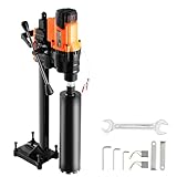 VEVOR Kernbohrmaschine Diamantkernbohrgerät mit Bohrdurchmesser 2-25 cm mit Ständer und Kernbohrer, 3500 W robuster Beton-Kernbohrer, Nass- und Trockenanwendung für Beton Ziegel