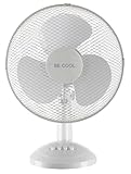 Be Cool Tischventilator 30cm BC12TF – Ø 30 cm, 35 Watt, 3 Windmodi, weiß