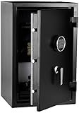Amazon Basics – Safe, feuerfest, mit programmierbarem elektronisch Tastenfeld, 60 l Volumen, schwarz, 43 cm B x 35 cm T x 66 cm H