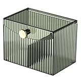 Threegoat Wattestäbchen Aufbewahrung Behälter,Acryl Wattepads Haltermit Deckel,Wattepadspender Boxen,Aufbewahrung Wattepads,für Kommode Waschtisch Badezimmer Küche (Grün)