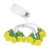 OUNONA LED Lichterkette mit LED Ananas Dekorative Innenbeleuchtung für Schlafzimmer Hochzeiten Partys und Feste Batteriebetrieben ohne Batterien