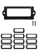 FUXXER® 10x Etiketten-Fenster im klassischen Design, 83 x 33 mm, schwarz 10er Set