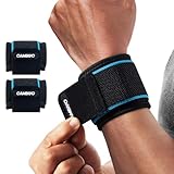 CAMBIVO Handgelenk Bandagen Krafttraining, 2 Stück Verstellbare Handgelenkstütze Wrist Wrap für Fitness, Gym, Sportschutz