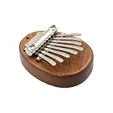 Tragbares Daumenklavier aus Holz, 8 Tasten, tragbar, kleine Musikinstrumente, Kinder und Anfänger