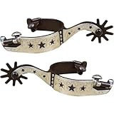 Vobumix Reitstiefel-sporen Drehbarer Kupferstange, 1 Paar Western-sporen Aus Kohlenstoffstahl Für Cowboys Und Pferde, Vintage-Western-sporen Für Das Reittraining