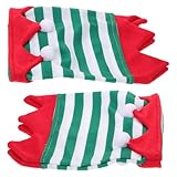 Toyvian 2 Stück Pferdebeinbandagen Atmungsaktive Stehgamaschen mit Gestreiftem Design Bequeme Vorderbeinschoner für Training und Festliche Pferdekostüme