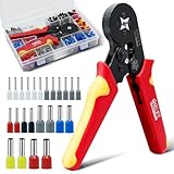 CCLIFE Crimpzangen Aderendhülsen Set Crimper Crimpwerkzeuge Aderendhülsenzange 0, 25-10 mm² (AWG 23-7), 1200 stück Aderendhülsen