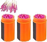 Anloximt 3 wasserdichte Streichhölzer Survival Kit mit Fall wetterfest Unterwasser Match Notfall Feuer Starter Streichhölzer für Wandern Camping Outdoor Survival Sturm Ausfälle