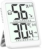 Antonki Thermometer Hygrometer Innen mit Schalter ℃/℉, Feuchtigkeitssensor für Schlafzimmer, Babyzimmer, Reptilien, Terrarium, Pflanzen – Batterie enthalten