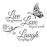 VIKSAUN Wandaufkleber, Motivierend Wandaufkleber, Abziehbilder Inspirierende Zitate Aufkleber Set für Haus Dekoration, Abnehmbar DIY Wandbild Wandsticker für Schlafzimmer, Wohnzimmer