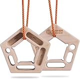POWER GUIDANCE Hangboard Fingerboard Kletterringe Fingerkraftgerät für Klimmzüge Griffkrafttraining Indoor und Outdoor Doppelseitig rutschfest Tragbar