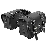 DINHEAROM 1 Paar Seitentasche wasserdichte Motorradtasche Tasche Für Motorradtaschen Hängetasche Seitentaschen Für Motorräder Satteltasche Sitz Black Oxford-Stoff