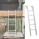 Ded-Leiter, bodenstehendes Etagenbett für Wohnmobile, weiße Etagenbettleiter für Zuhause/Wohnmobil mit Haken, Lange Leiter, 116 cm – 185 cm (160 cm/63 Zoll)