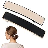 Joynine 2x großen Haarspangen für Damen, Französische Haarspange Elegant, Haarspange für Mädchen, Haar-Accessoires, rechteckiges Design, automatische Clips in 2 Farben für dickes Haar