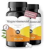 Magnesium Kapseln - optimal hochdosiert je Kapsel 667mg, davon 400mg elementares Magnesium pro Kapsel - sehr hoher Magnesium-Gehalt - Laborgeprüft, vegan & rein (2 x 180 Kapseln)