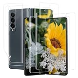 Carantee 2 + 2 Stück Hartglas für Samsung Galaxy Z Fold 4 5G, weiches TPU-Material, Hartglas + Rückenmaske, Anti-Öl, Anti-Staub, High Definition Z Fold 4 5G Displayschutzfolie