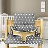 Bordeag Hochstuhl Sitzkissen Set, Hochstuhlkissen, 2-Teilig Passend Hochstuhlauflage Sitzkissen Für Hochstuhl Bio Baumwolle Sitzkissen Hochstuhlzubehör Weich Und Bequem Für Hochstuhl