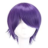 MapofBeauty Cosplay Kostüm Männer kurze gerade Perücke (lila)
