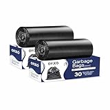 OFIXO Premium-Müllbeutel, mittlere Größe, 48,3 x 53,3 cm, 2 Stück (60 Beutel) für Mülleimer/Müll, Schwarz
