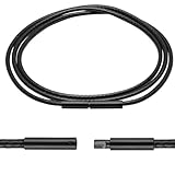 Luxeu Halskette Schnur Herren, 2mm Wachs Kette Schwarz, Gewachste Baumwollkordel Kette, mit Box und PVC-Tasche, für Armbänder, Halsketten, DIY Handwerk (Lang 45cm)