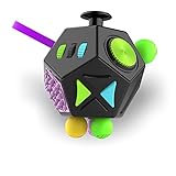Esoes Fidget Cube 12 Seiten Stresswürfel, Angst Entlastung, Tragbares Anti Stress Spielzeug für Kinder und Erwachsene mit ADHS ADD OCD Autismus Weihnachten Spielzeug Kinder