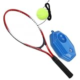 WHAMVOX 1 Set Tennis Trainer Rebound Ball Mit Schnur Tennistrainingsgerät Für Anfänger Und Inklusive 1 Rotem Schläger 1 Basis Und 1 Ball Ideal Für Individuelles Training