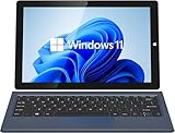 AWOW 10.1'' Tablet PC W-11 mit Gen12 N100, 12 GB LPDDR5, 256 GB UFS, Touchscreen und Abnehmbarer Deutscher QWERTZ-Tastatur - 2-in-1 Mini Laptop(Kein Stift)