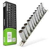 Steckschlüssel Satz Lang Nüsse 1/4' Zoll Stecknüsse 4-13 mm Sechskant Set Steck Nuss 6 Kant Einsatz Schraubenschlüssel