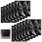 12 Stück 3D Wandpaneele Selbstklebend Steinoptik, 30 × 30 cm, Küchenrückwand Tapete, Wandfliesen Selbstklebend, Wandaufkleber für Innenwanddekoration, für Möbel Wandtür Wasserdicht