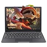 IUGNG 10,1 Zoll Laptop Celeron N4020 (bis zu 2,8 GHz), 8 GB RAM, 512GB SSD, Win 11 Dual Band WiFi 2,4G+5G FHD Bluetooth 5.0 USB3.0 HDMI Kabellose Maus und deutsche Silikon-Tastaturhülle, Grau
