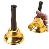 Handglocke,Tischglocke,Service Bell Tischklingel Glocke Klein Klassiker Metall Rezeptionsklingel - Gold